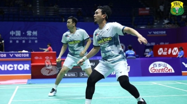 Ganda putra Indonesia, Hendra Setiawan / Mohammad Ahsan. Sumber foto : suara.com