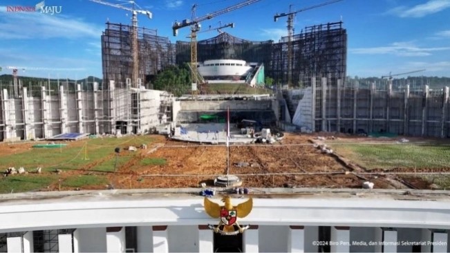 Penampakan bangunan Istana Presiden di IKN. [Ist]