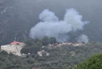 Foto sebagai ILUSTRASI: Pengeboman terhadap biara Deir Mimas Lebanon oleh tentara Israel  (sumberL suara.com)