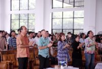Saat Kebaktian Mahasiswa dan Pelajar Diadakan Darma Wanita Persatuan Kapuas.