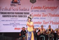 Lomba Karungut Dalam Festival Seni Budaya Tingang Menteng Panunjung Tarung 2024.