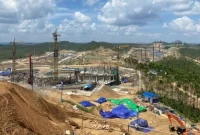 Pemandangan konstruksi pembangunan IKN. (sumber: suara.com)