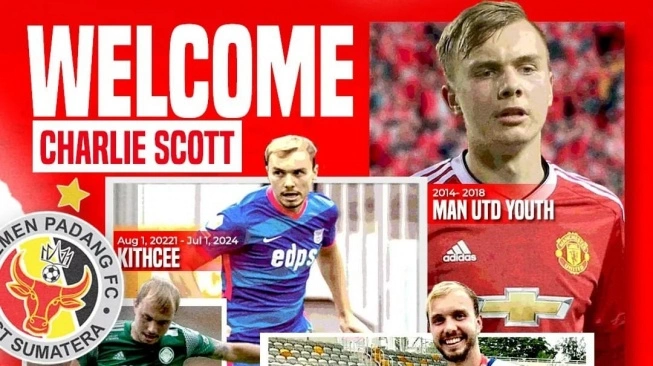 Charlie Scott, pemain Semen Padang, Eks Manchester United sumber foto : suara.com