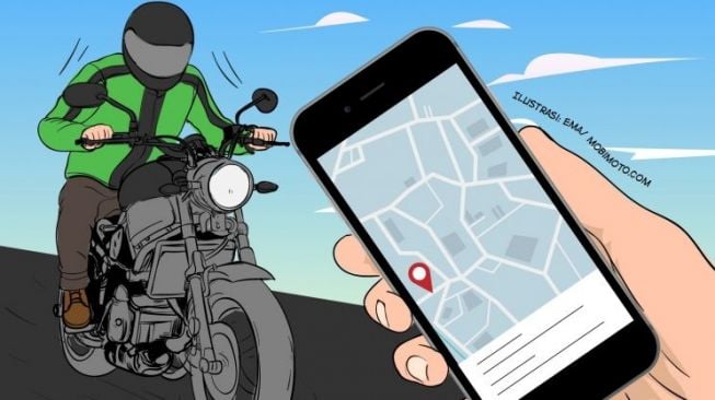 Ilustrasi ojek online (ojol). (sumber: suara,com)