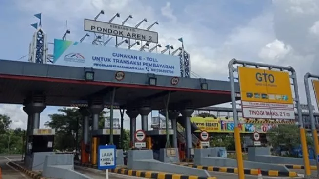 gerbang tol pondok aren di ruas tol bsd bintaro (sumber : suara.com)
