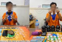 Dua pelaku saat diamankam di Mapolres