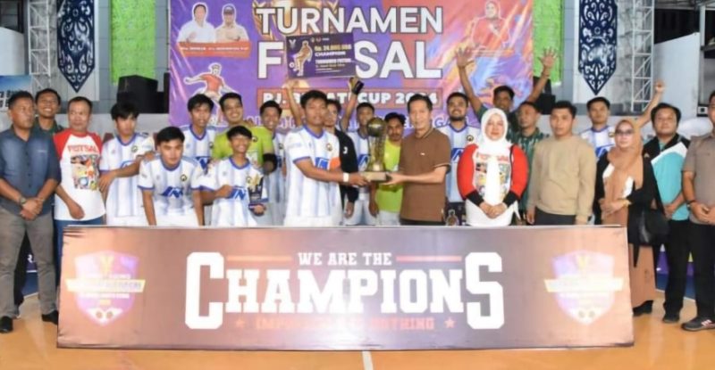 Gelaran Turnamen Futsal Pj. Bupati Barito Utara Cup 2024 resmi ditutup, MInggu (1/9/2024). Foto:Delia/1tulah.com