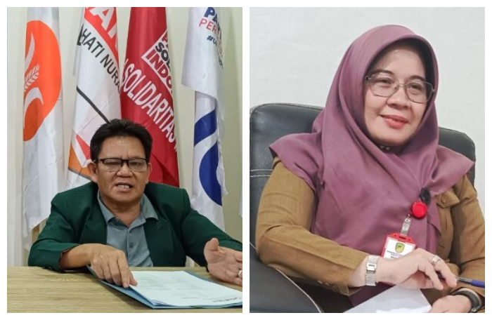 foto : Malik Muliawan SH dan Kepala BKPSDM Barut, Hj Sri hartati.Foto.dok.1tulah.com