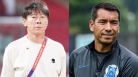 Giovanni Van Bronckhorst vs Shin Tae-yong, Adu Pantas Jadi Pelatih Timnas Indonesia (sumber: suara.com)