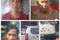 Ketiga pelaku hipnotis saat di Polsek Dusun Tengah, Polres Barito Timur. Foto:  Kanit Opsnal Resmob Satreskrim Polres Barut