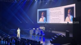 Yugyeom GOT7 sukses menggelar konser solo di Balai Sarbini, Jakarta pada Sabtu (16/11/2024). [Suara.com/Sumarni]