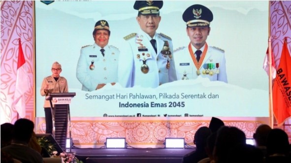 Wamendagri, Bima Arya Sugiarto, dalam Sosialisasi Pengawasan Netralitas ASN dan Kepala Desa/Perangkat Desa dalam Pemilihan Serentak 2024, Surabaya, Jawa Timur (Jatim), Minggu (10/11/2024). (Dok: Kemendagri)