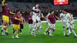 Thailand merayakan kemenangan atas Singapura di Piala AFF 2024. (Instagram/changsuek)
