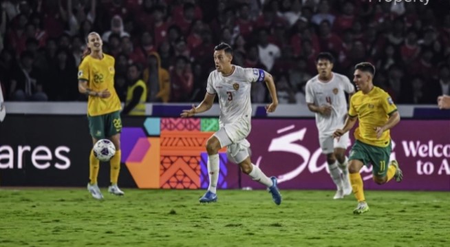 Tangkapan layar Laga Antara Timnas Indonesia vs. Australia Pada Laga Matchday ke-2 Babak Kualifikasi Piala Dunia 2026 Round 3. (pssi.org)