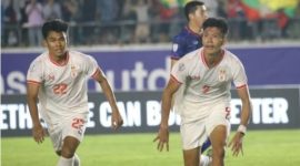 Selebrasi Myanmar usai mengalahkan Laos di Piala AFF 2024. (Dok. ASEAN United FC)
