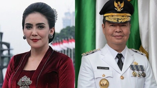 Rieke Diahpitaloka dan Teguh Setyabudi  (sumber: suara,com)