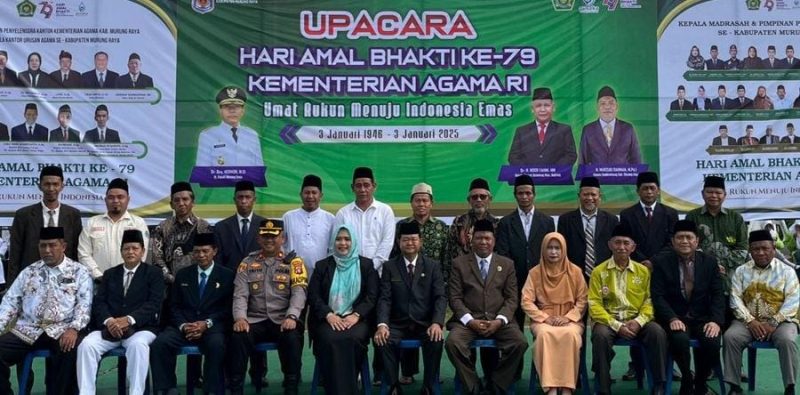 Waket I DPRD Mura Dina Maulidah disela mengadiri upacara peringatan Hari Amal Bakti ke 79 di halaman Kantor Bupati setempat, (03/01/2024)