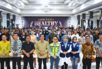 Pj Bupati Barito Utara (Barut), Muhlis membuka secara resmi acara SMM PAMA Healthy Awards 2025 dilaksanakan di Gedung Balai Antang Muara Teweh, pada Sabtu 1 Februari 2025. Foto: Diskominfosandi Barut
