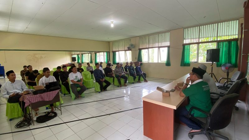 Satintelkam Polres HSU, menggelar kegiatan Penguatan Wawasan Kebangsaan di di Gedung Tahfiz MTsN 2 HSU, Desa Palimbangan, Kecamatan Haur Gading, HSU, Kalsel. Foto: Satintelkam Polres HSU