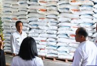 Penjabat Bupati Barito Utara (Barut), Kalteng, Muhlis, melakukan pengecekan Gudang Bulog Muara Teweh, Rabu, 26 Februari 2025. Foto: Diskominfosanfi Barut