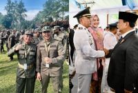 Kolase – Bupati Tanah Laut, H Rahmat Trianto bersama Gubernur Kalimantan Selatan, H Muhidin. Bupati Rahmat dan istri bersama Presiden Prabowo Subianto usai dilantik. Foto: dok. Pribadi Bupati Rahmat