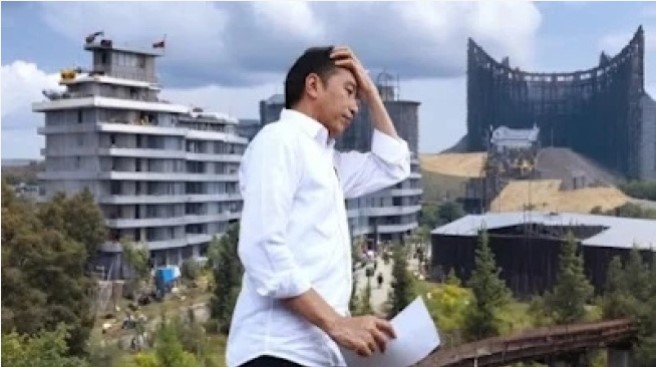 Kolase foto Jokowi dan IKN. [Ist]