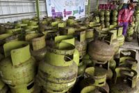 Ilustarsi Pangkalan LPG di kawasan Sunter, Jakarta,
