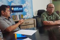 Pasangan calon bupati dan wakil bupati Barito Utara (Barut), Kalteng, nomor urut 1, H Gogo Purman Jaya dan Hendro Nakalelo atau Gogo Helo menyampai sejumlah pesan dalam gelaran perbincangan Podcast 1tulah.com. Foto: Deni/1tulah.com