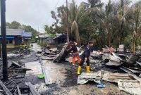 Peristiwa kebakaran hebat terjadi di Desa Baratu, RT 01, Kecamatan Permata Intan, Kabupaten Murung Raya (Mura), Kalteng, pada Rabu, 19 Maret 2025 sekitar pukul 19.30 WIB. Foto: BPBD Mura