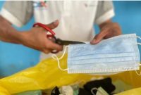 Ilustrasi limbah medis masker. (ist)