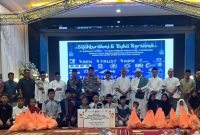 Asisten Sekda Bidang Administrasi Umum, Yaser Arafat, beserta unsur kepala perangkat daerah dan Forkopimda, menghadiri acara Safari Ramadan dan buka puasa bersama yang diselenggarakan oleh PT Bharinto Ekatama (BEK) di Gedung Serbaguna Balai Antang, Muara Teweh, Rabu, 19 Maret 2025. Foto: Diskominfosandi Barut