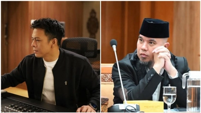 Potret Ariel dan Ahmad Dhani  (sumber: suara.com)