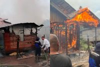 1 rumah warga di Desa Kintap, Kecamatan Kintap, Kabupaten Tanah Laut (Tala), Kalimantan Selatan, musnah dilalap api dalam peristiwa kebakaran yang terjadi pada Minggu, 6 April 2025. Foto: Istimewa