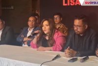 Lisa Mariana muncul dan memberikan klarifikasi di Kelapa Gading, Jakarta Utara pada Jumat (11/4/2025).

