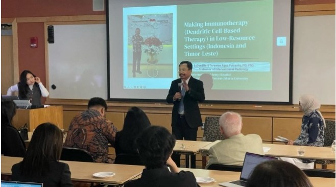 Dokter Terawan Agus Putranto menjadi pembicara kuliah tamu (guest lecture) di Harvard Medical School.