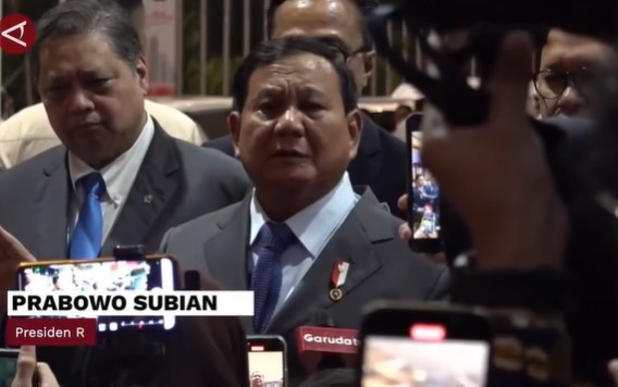 Presiden Prabowo Subianto. Foto:Tangkapan Layar