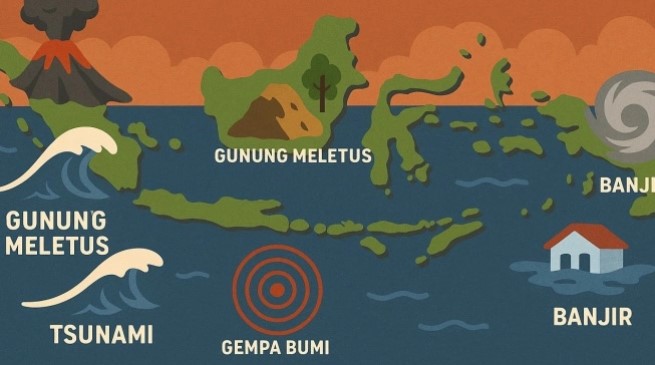 Ilustrasi rawan bencana. [Dok. ChatGPT]