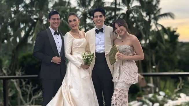 Gisel dan Cinta Brian di Pernikahan Luna Maya dan Maxime Bouttier (sumber: Instagram @gisel_la)