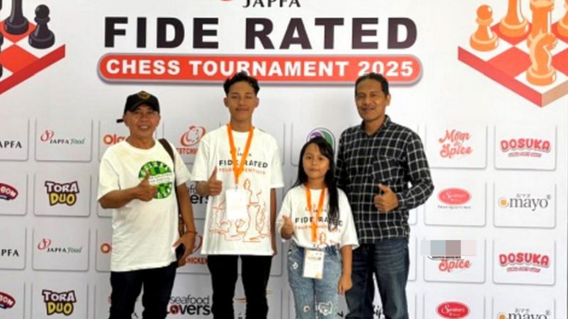 Dua atlet catur junior asal Murung Raya menorehkan hasil positif dan membuat kejutan di turnamen bergengsi level internasional JAFPA FIDE Rated Chess Turnament 2025.