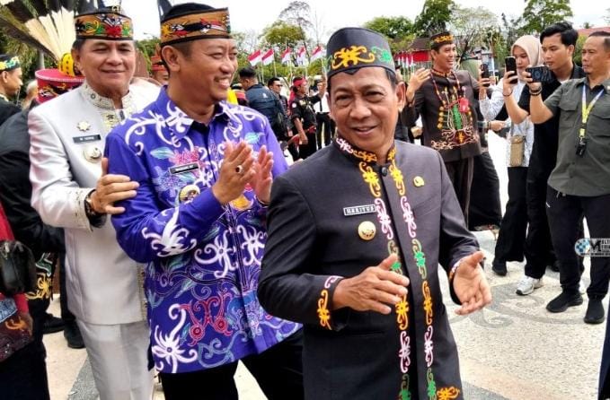 Bupati Mura Heriyus saat menghadiri peringatan Hari Jadi ke-68 Provinsi Kalteng, Jumat (23/05/2025)