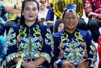 Bupati Heriyus dan istri saat menghadiri Penutupan Festival Budaya Isen Mulan 2025