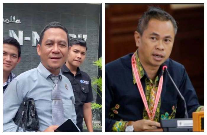 Rusdi Agus Sutanto(kiri) dan Satriadi Ketua Bawaslu Kalteng(Kanan). Foto. dok 1tulah.com