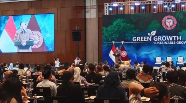 Presidenke-6 RI Susilo Bambang Yudhoyono (SBY) berbicara dalam forum lecture series The Yudhoyono Institute (TYI) bertajuk 