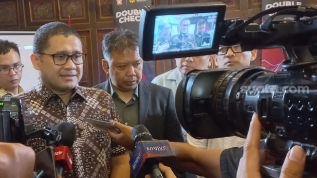 Direktur Jenderal Strategi Ekonomi dan Fiskal Kemenkeu, Febrio Nathan Kacaribu usai acara diskusi bertajuk 
