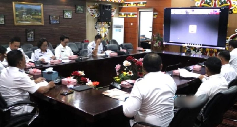 Pemkab Mura Rakor secara virtual bersama KPK RI, bertempat di Aula A Kantor Bupati Murung Raya, Rabu (4/6/2025