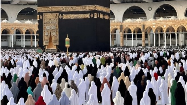 Ilustrasi ibadah haji di Masjidil Haram, Mekkah. [Dok. Istimewa]