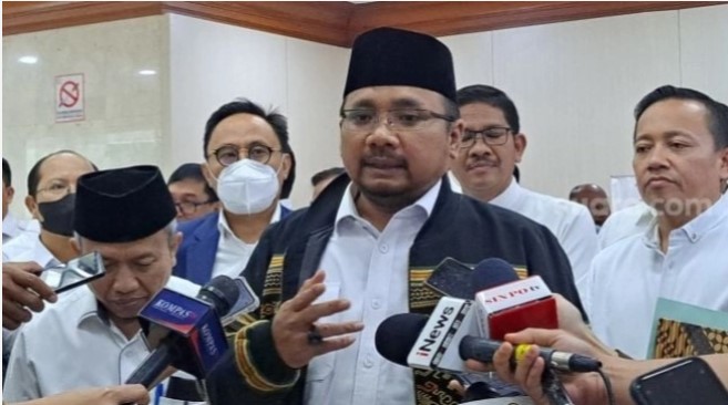 Menteri Agama Yaqut Cholil Qoumas. (Suara.com/Novian)