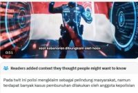 Video Divisi Humas Polri dapat catatan komunitas X. Tak hanya itu, Grok atau AI milik Elon Musk juga memberikan kritik terhadap video tersebut. [Suara.com/X]
