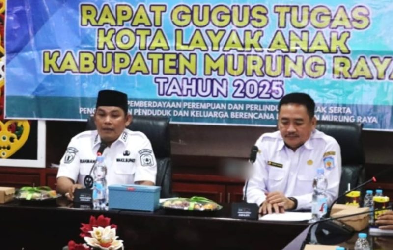 Wabup Mura Rahmanto Rapat Gugus Tugas Kota Layak Anak (KLA) Mura Tahun 2025 yang dilaksanakan di Aula A kantor Bupati Mura, Rabu (11/6/2025).