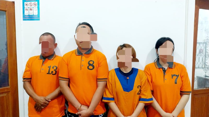 para pelaku saat diamankan jajaran Polres Barut, Minggu(22/06/25).Fofo.humas Polres Barut